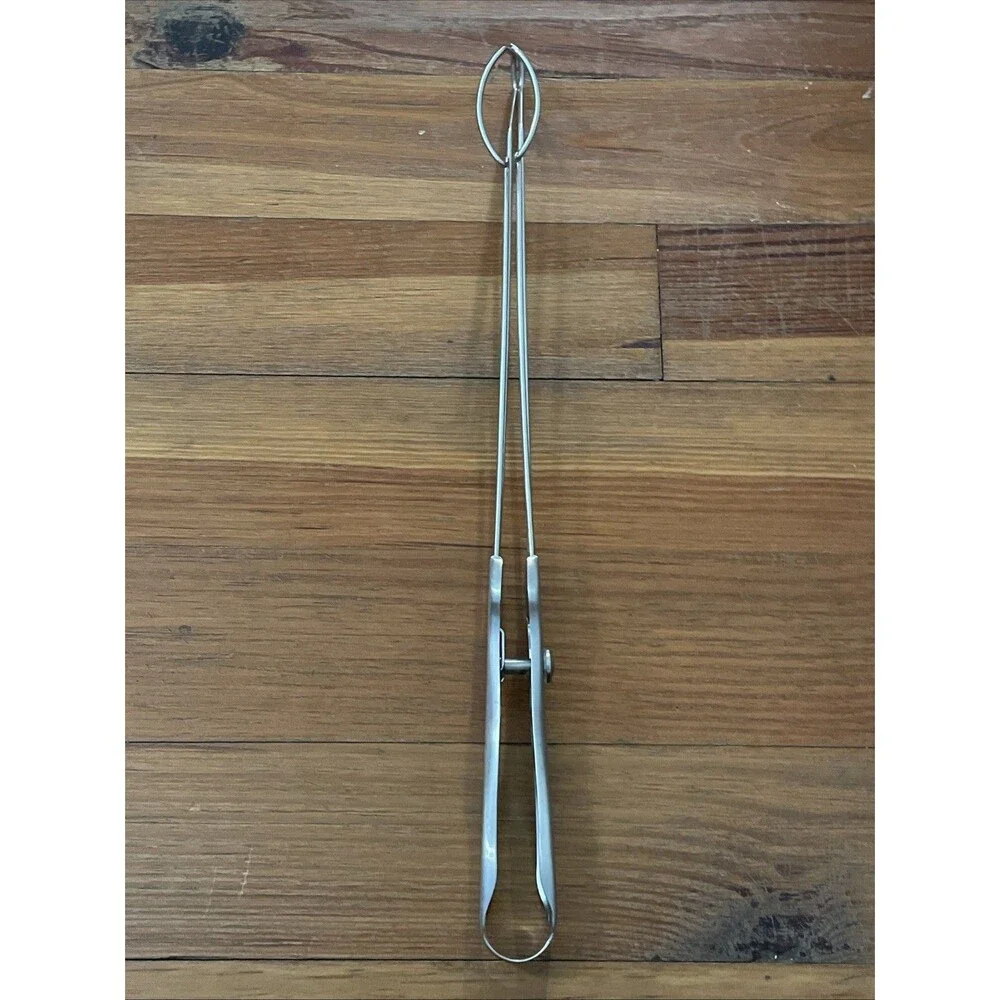 Kuhn Rikon Stainless Steel Sliding Lock Tongs Hot Dog Corn BBQ Grill Tool